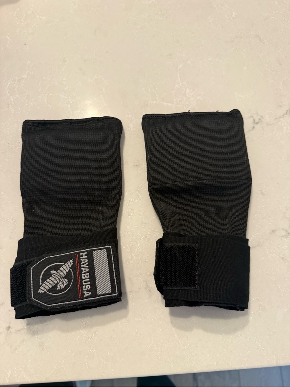 Set of 2 - Hayabusa Black Hand Wraps with Wrist Strap Med. & Large